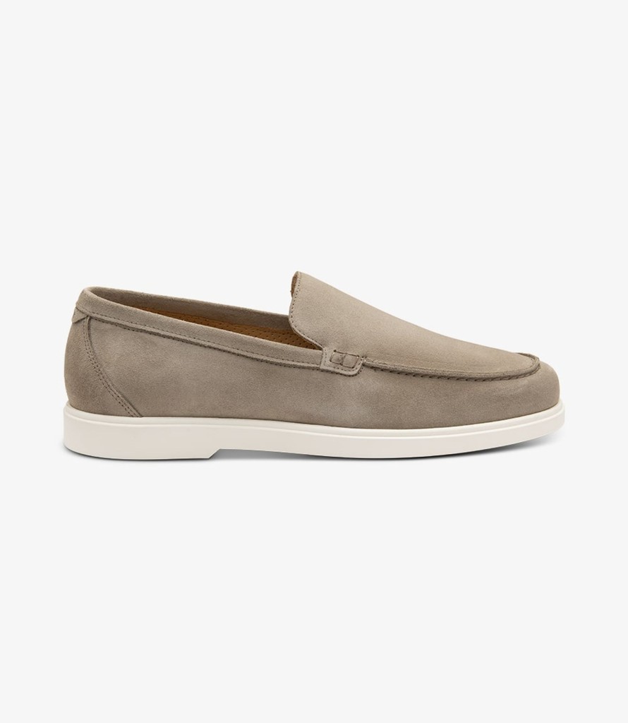 Loake Shoes Turo | Tuscany Premium Loafer In Stone Suede