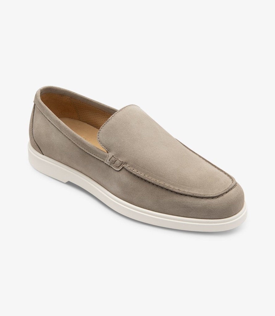 Loake Shoes Turo | Tuscany Premium Loafer In Stone Suede